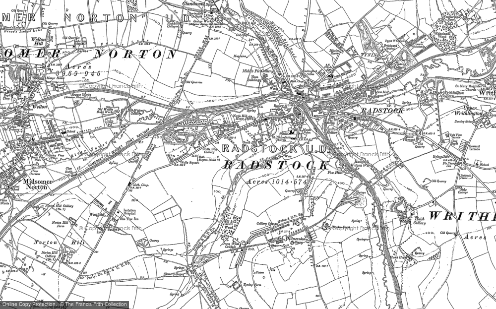 Old Map of Radstock, 1884 in 1884