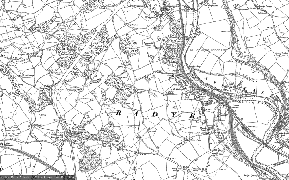 Old Map of Radyr, 1897 - 1915 in 1897