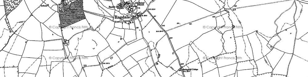 Old map of Ragdale in 1883