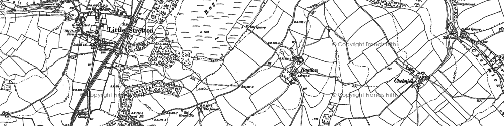 Old map of Ragdon in 1882
