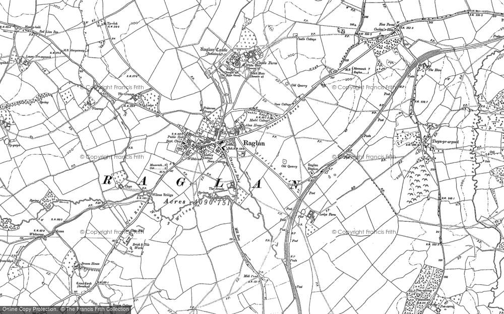 Old Map of Raglan, 1900 in 1900