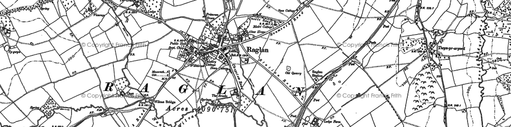 Old map of Raglan in 1900