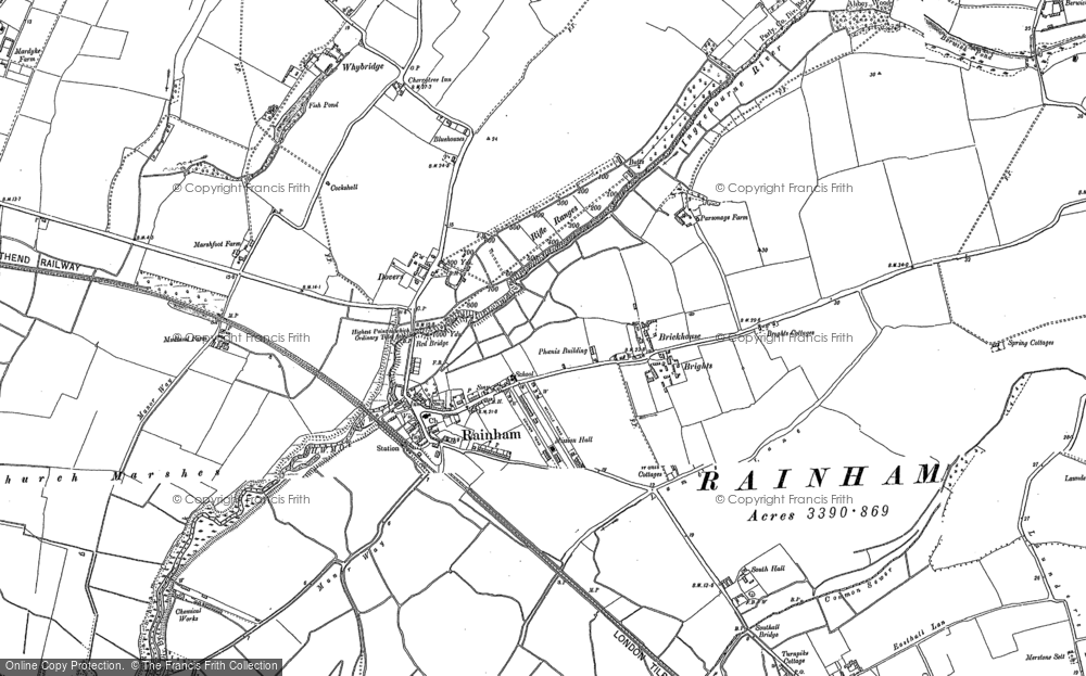 Old Map of Rainham, 1895 in 1895