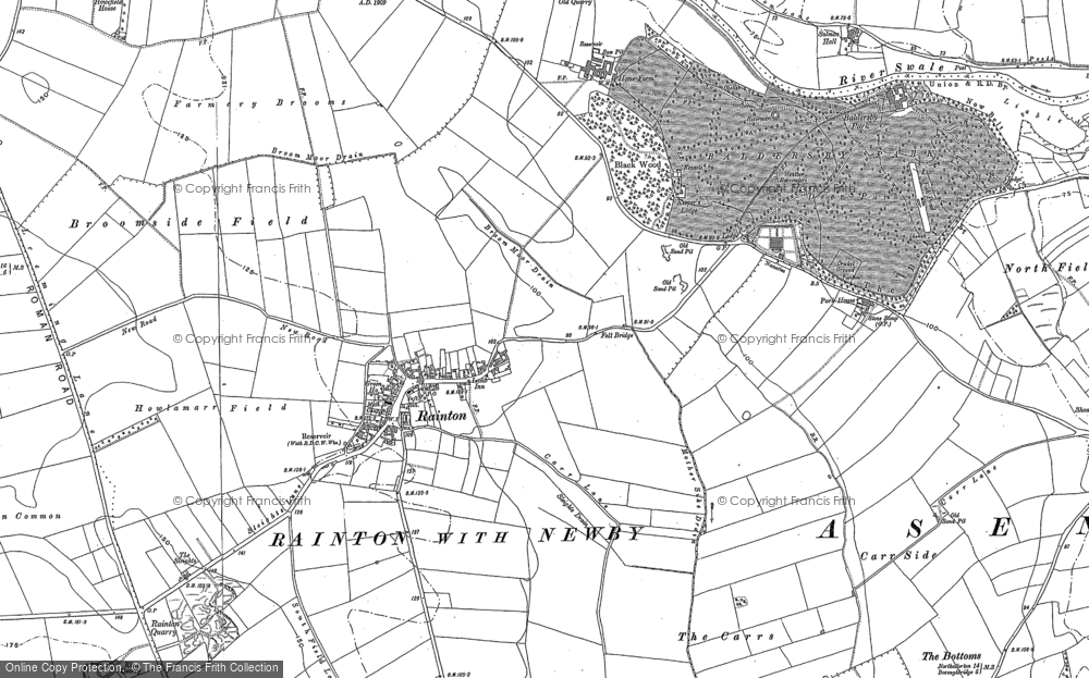 Old Map of Rainton, 1890 in 1890