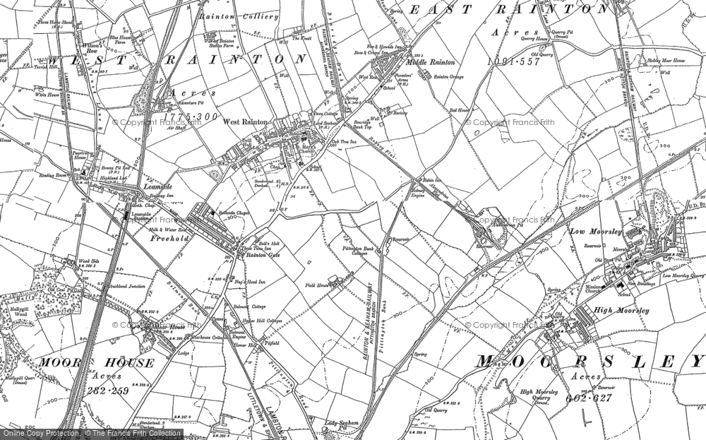 Old Map of Rainton Gate, 1895 in 1895