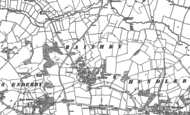 Old Map of Raithby by Spilsby, 1887
