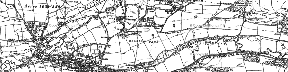 Old map of Blakewell in 1885