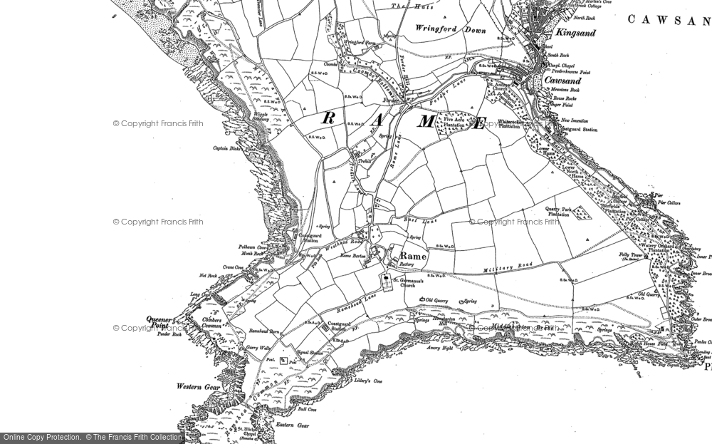 Old Map of Historic Map covering Lillery's Cove in 1886