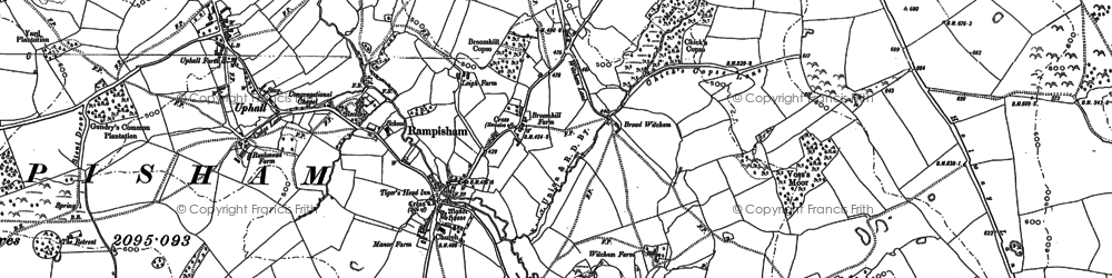 Old map of Rampisham in 1887