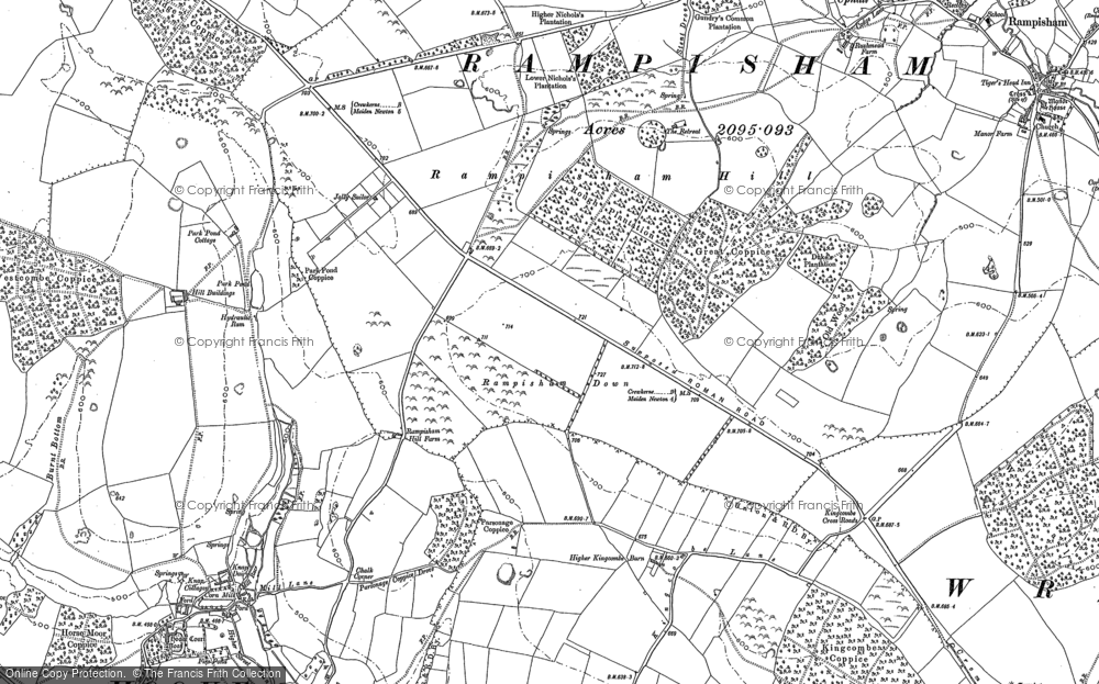 Old Maps of Rampisham Down, Dorset - Francis Frith