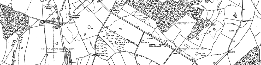 Old map of Rampisham Down in 1886