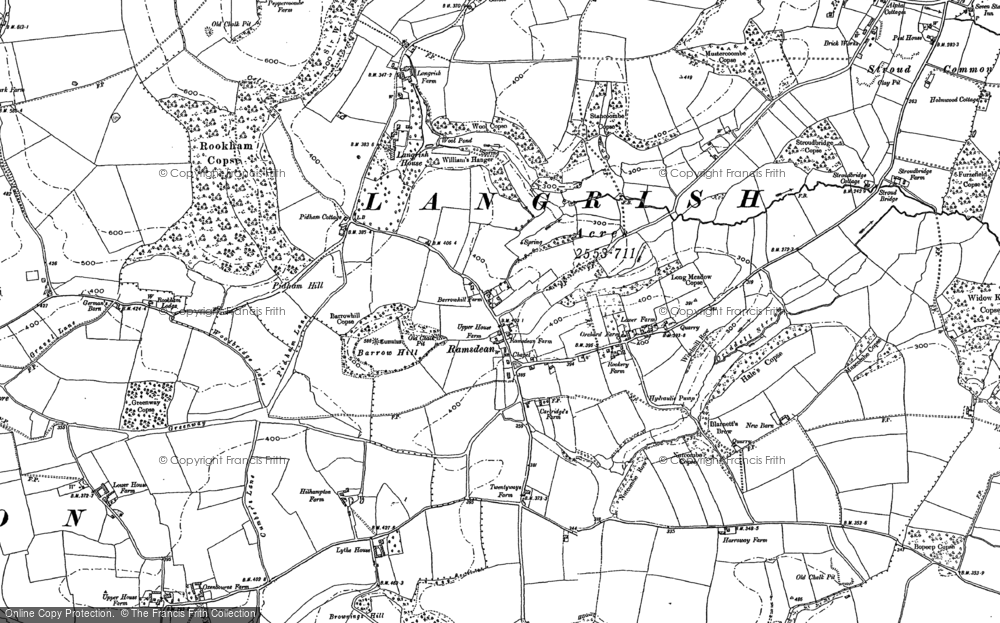 Old Map of Ramsdean, 1895 - 1908 in 1895