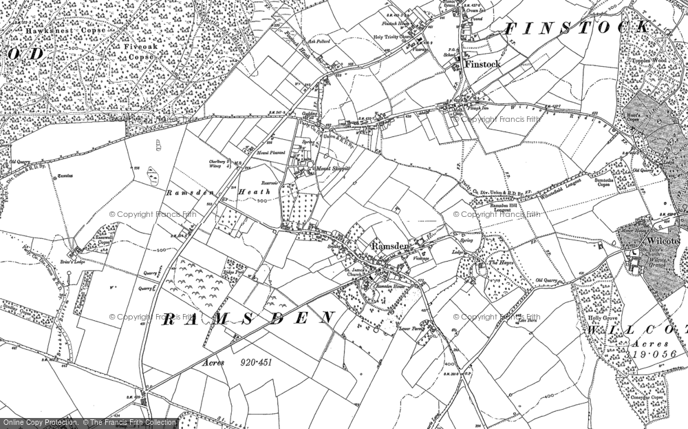 Old Map of Historic Map covering Brize's Lodge in 1898