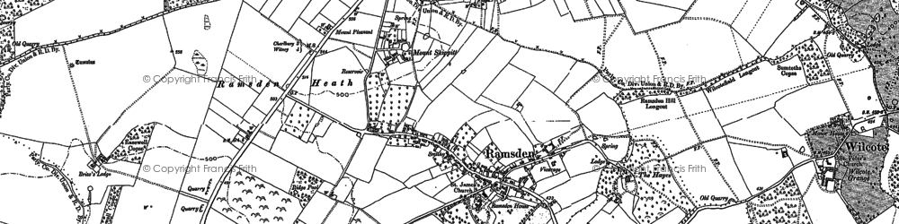 Old map of Brize's Lodge in 1898