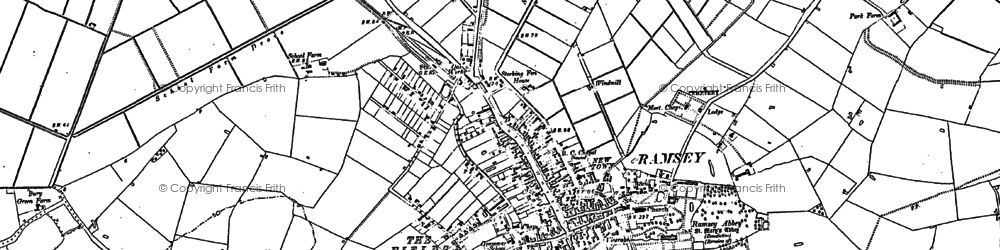 Old map of Bury Fen in 1887