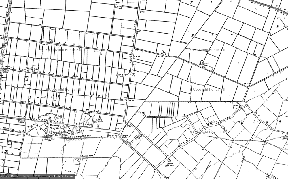 Historic Ordnance Survey Map of Ramsey Heights, 1887