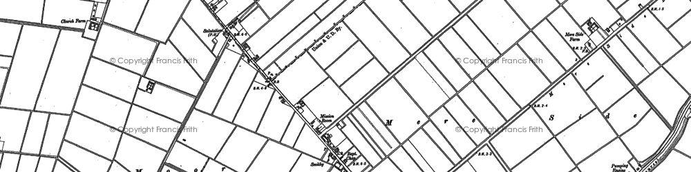 Old map of Ramsey Mereside in 1900