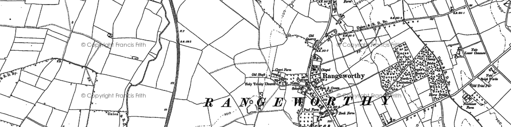 Old map of Rangeworthy in 1879