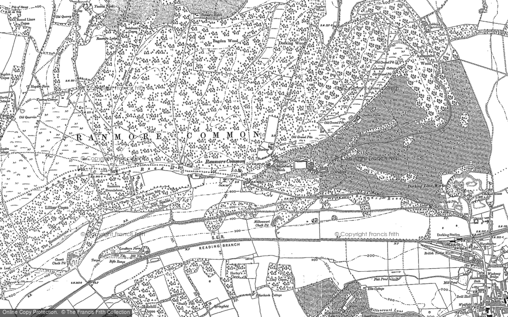 Old Map of Ranmore Common, 1895 in 1895