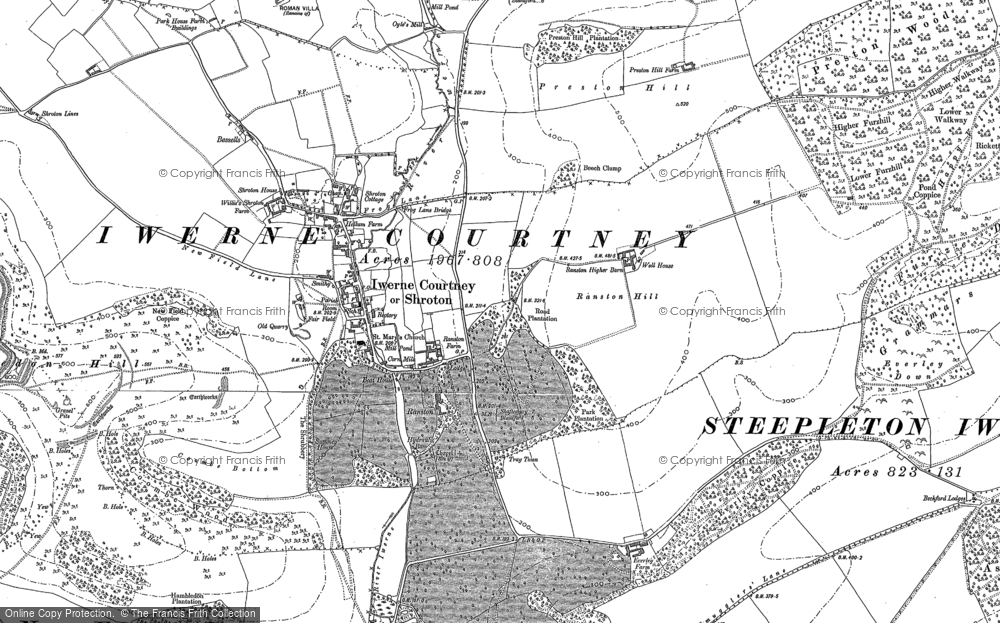 Old Map of Ranston, 1886 in 1886