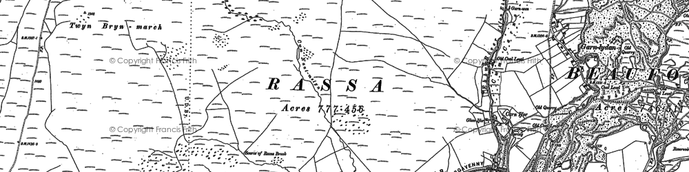 Old map of Rassau in 1903