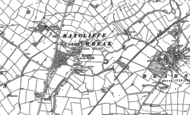 Old Map of Ratcliffe on the Wreake, 1883 - 1884