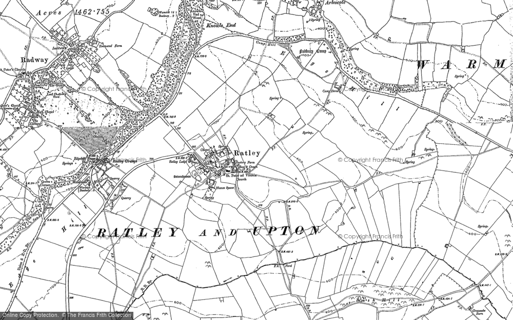 Old Map of Ratley, 1899 - 1904 in 1899