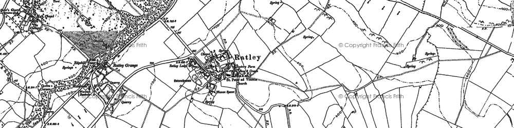 Old map of Ratley in 1899