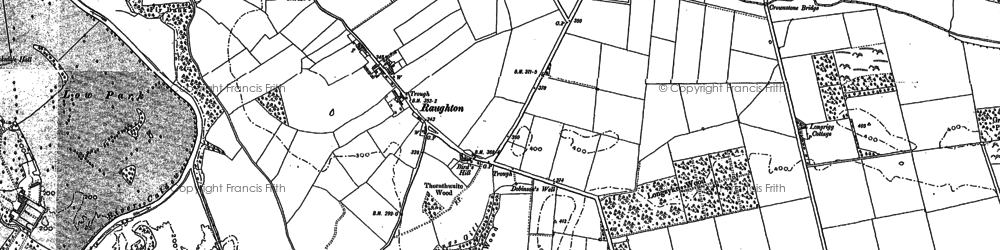 Old map of Raughton in 1899