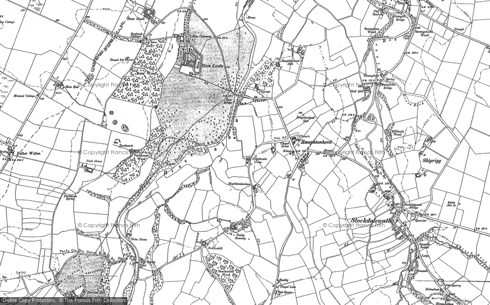 Old Map of Historic Map covering Borrans Hill in 1899