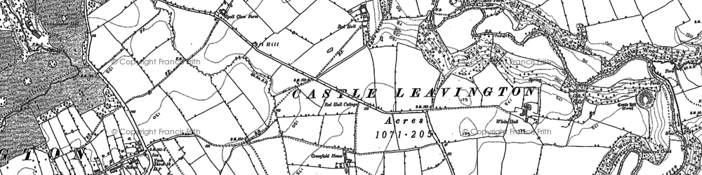 Old map of Ravenscar Wood in 1913