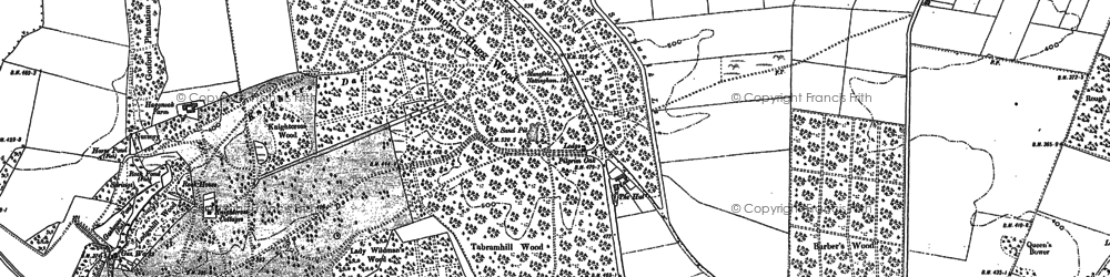 Old map of Ravenshead in 1883