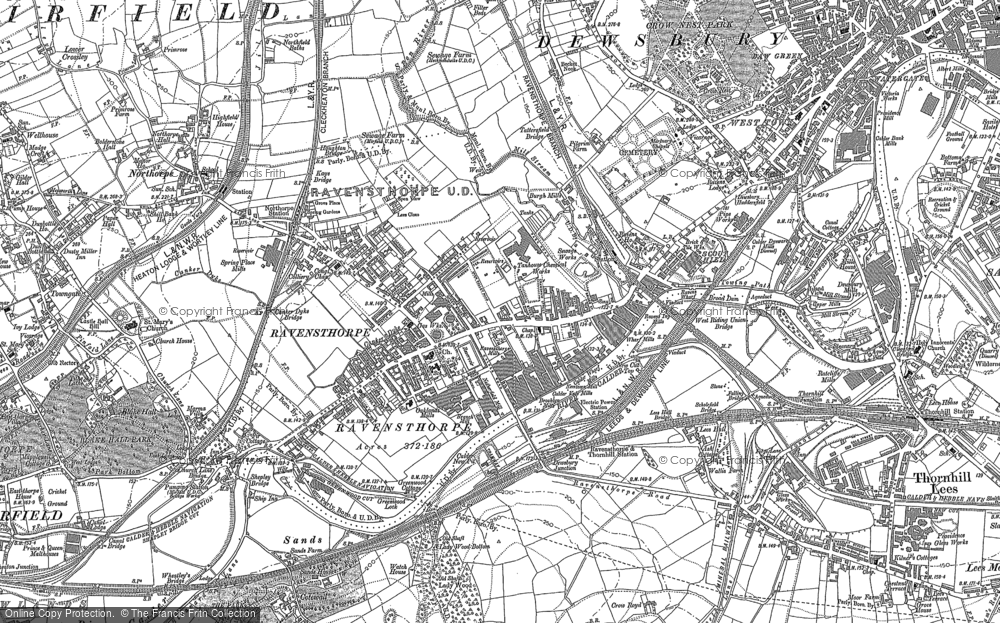 Old Map of Ravensthorpe, 1892 in 1892