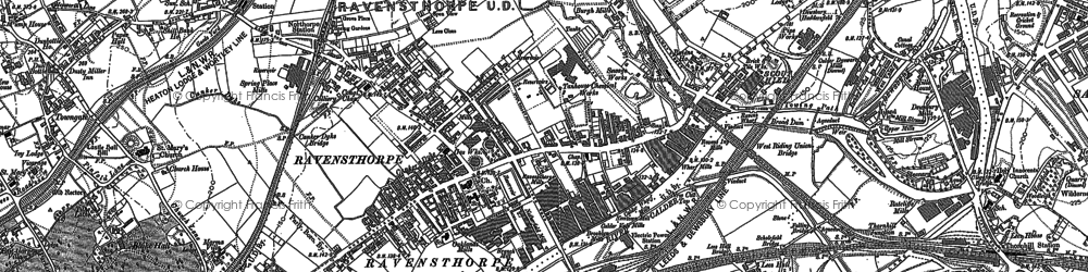 Old map of Ravensthorpe in 1892