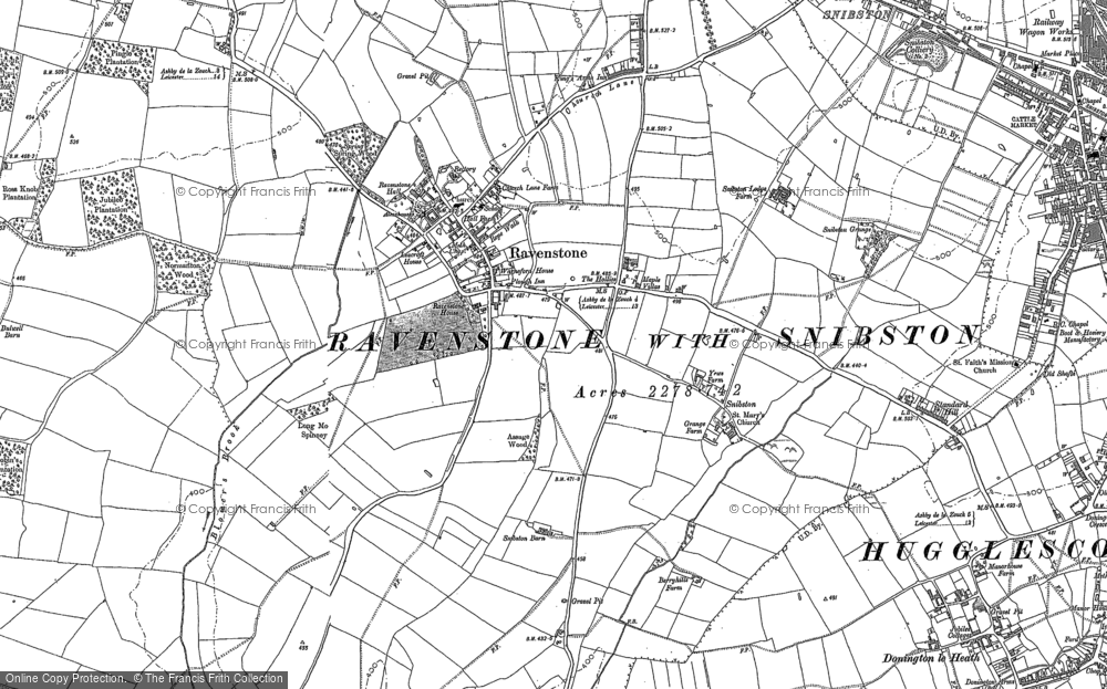 Old Map of Ravenstone, 1882 in 1882