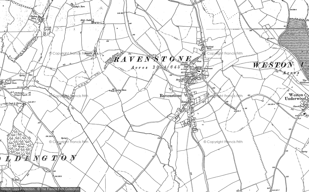 Old Map of Ravenstone, 1899 in 1899