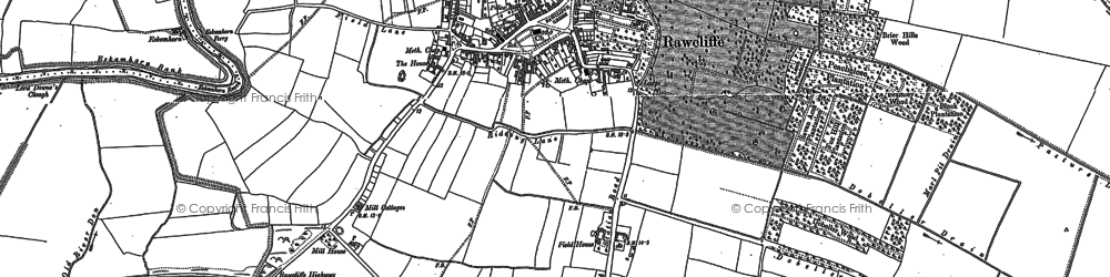 Old map of Rawcliffe in 1888