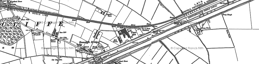 Old map of Rawcliffe Bridge in 1904