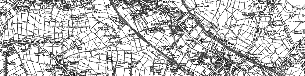 Old map of Rawfolds in 1882