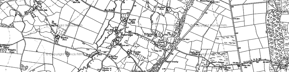 Old map of Rawridge in 1887