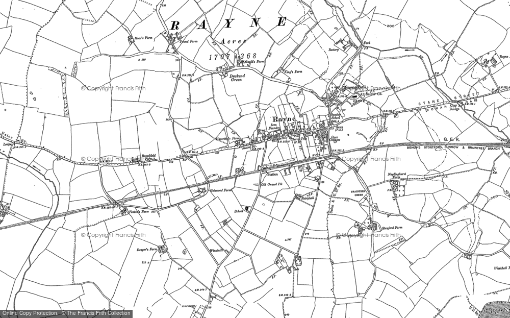 Old Map of Rayne, 1886 - 1895 in 1886