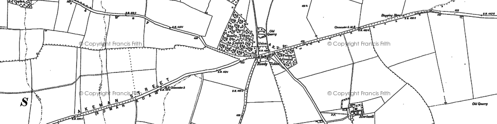 Old map of Ready Token in 1881