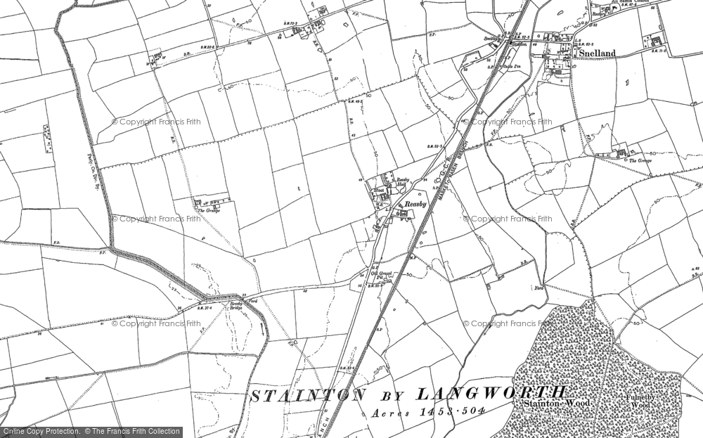 Old Map of Reasby, 1885 - 1886 in 1885