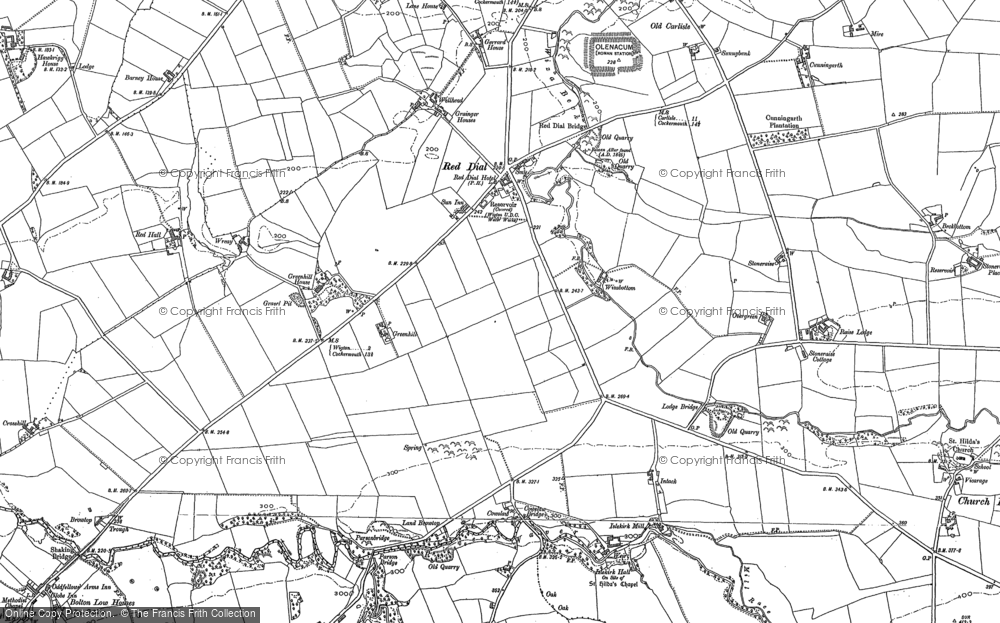 Old Map of Historic Map covering High Longthwaite in 1899