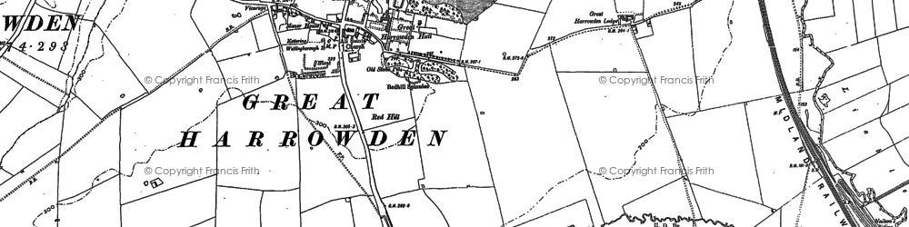 Old map of Red Hill in 1884