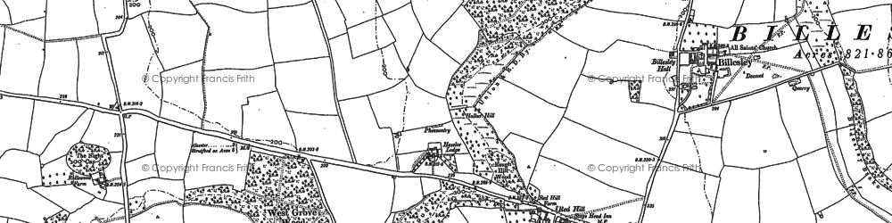 Old map of Red Hill in 1885