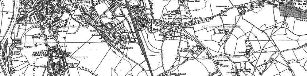 Old map of Red Hill in 1887