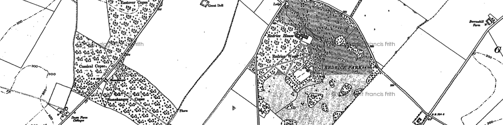 Old map of Red Rice in 1894