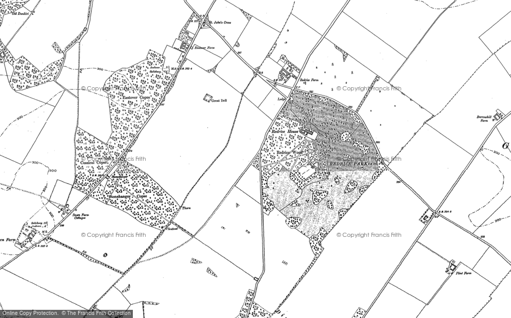 Old Map of Historic Map covering Clatford Oakcuts in 1894