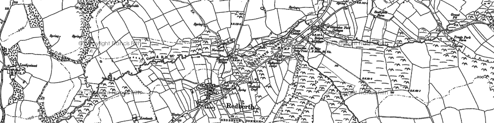 Old map of Redberth in 1887